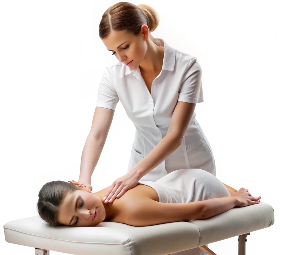 woman-getting-back-massage-from-female-masseuse-transparent-background
